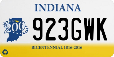 IN license plate 923GWK