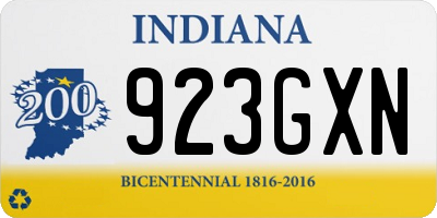 IN license plate 923GXN