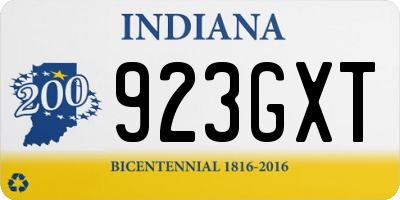 IN license plate 923GXT