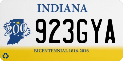 IN license plate 923GYA