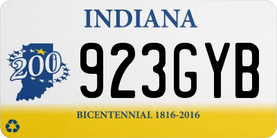 IN license plate 923GYB