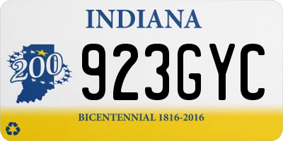 IN license plate 923GYC