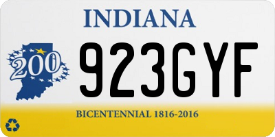 IN license plate 923GYF