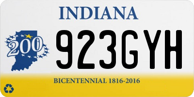IN license plate 923GYH