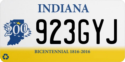 IN license plate 923GYJ