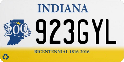 IN license plate 923GYL
