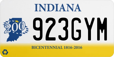 IN license plate 923GYM