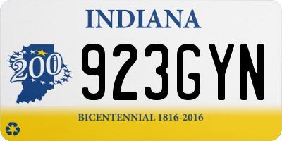 IN license plate 923GYN
