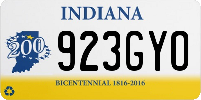 IN license plate 923GYO