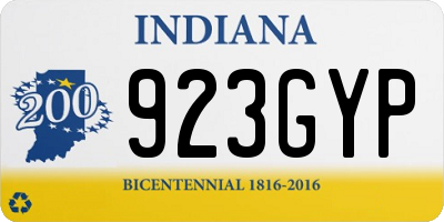 IN license plate 923GYP