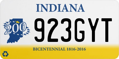 IN license plate 923GYT