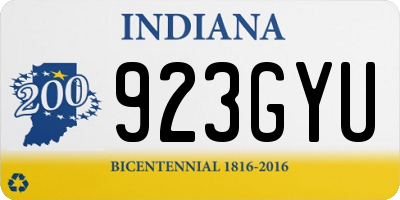 IN license plate 923GYU