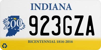 IN license plate 923GZA