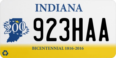 IN license plate 923HAA