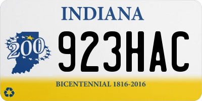 IN license plate 923HAC