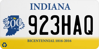 IN license plate 923HAQ