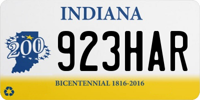 IN license plate 923HAR