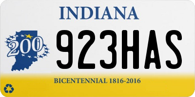 IN license plate 923HAS