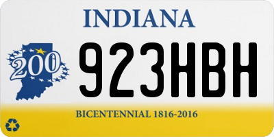 IN license plate 923HBH