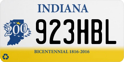 IN license plate 923HBL