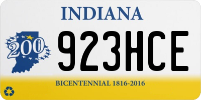 IN license plate 923HCE