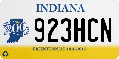 IN license plate 923HCN