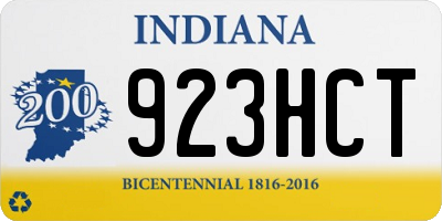 IN license plate 923HCT