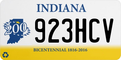 IN license plate 923HCV