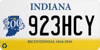 IN license plate 923HCY