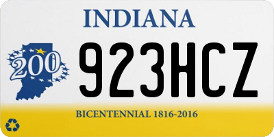 IN license plate 923HCZ