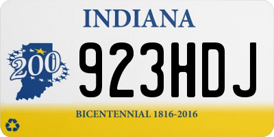 IN license plate 923HDJ