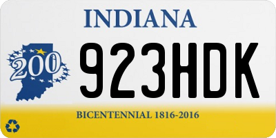 IN license plate 923HDK