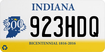 IN license plate 923HDQ