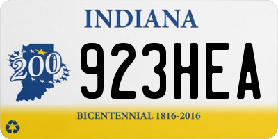 IN license plate 923HEA