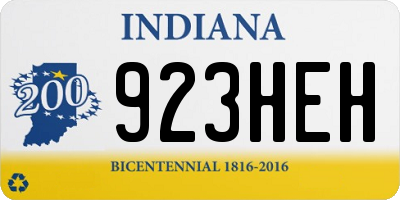 IN license plate 923HEH