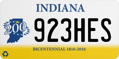 IN license plate 923HES