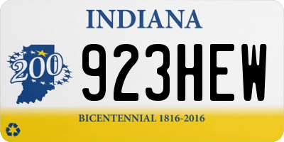 IN license plate 923HEW