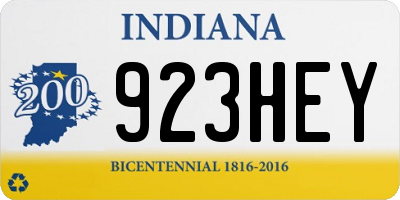 IN license plate 923HEY