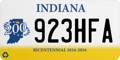 IN license plate 923HFA