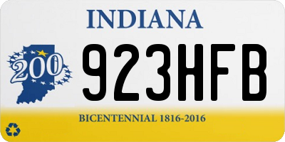 IN license plate 923HFB