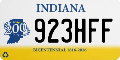 IN license plate 923HFF