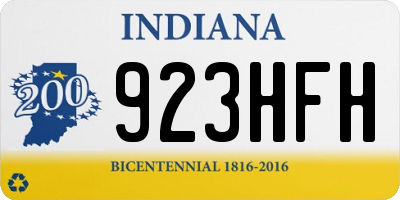 IN license plate 923HFH