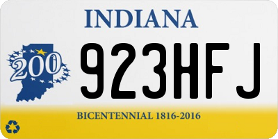 IN license plate 923HFJ