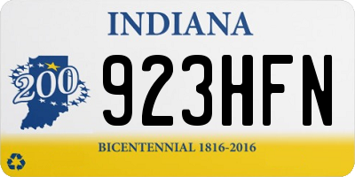 IN license plate 923HFN