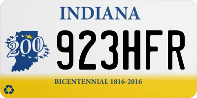 IN license plate 923HFR