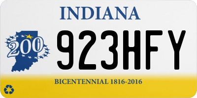 IN license plate 923HFY