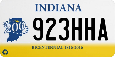 IN license plate 923HHA