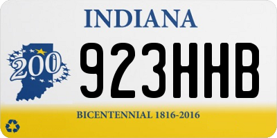 IN license plate 923HHB
