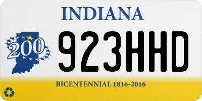 IN license plate 923HHD