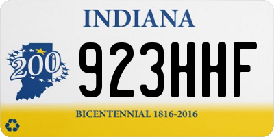 IN license plate 923HHF